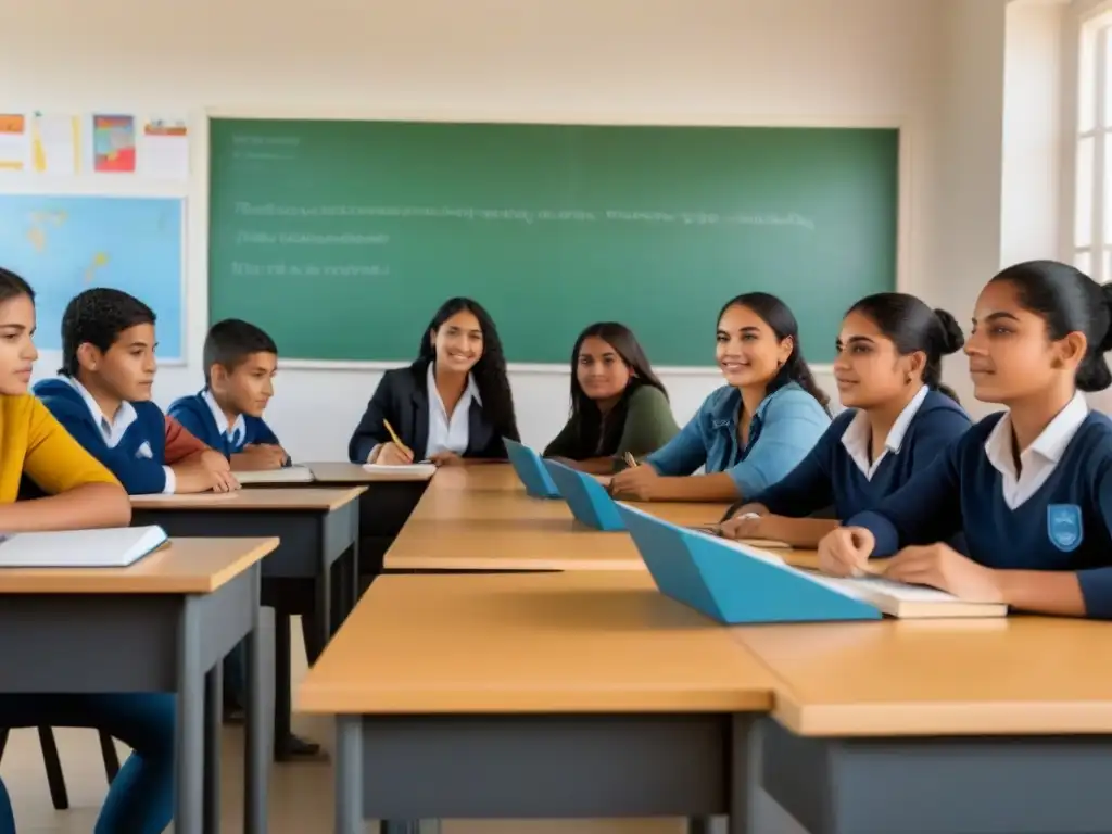 Inspiradora ilustración de diversidad en la educación en Uruguay para migrantes