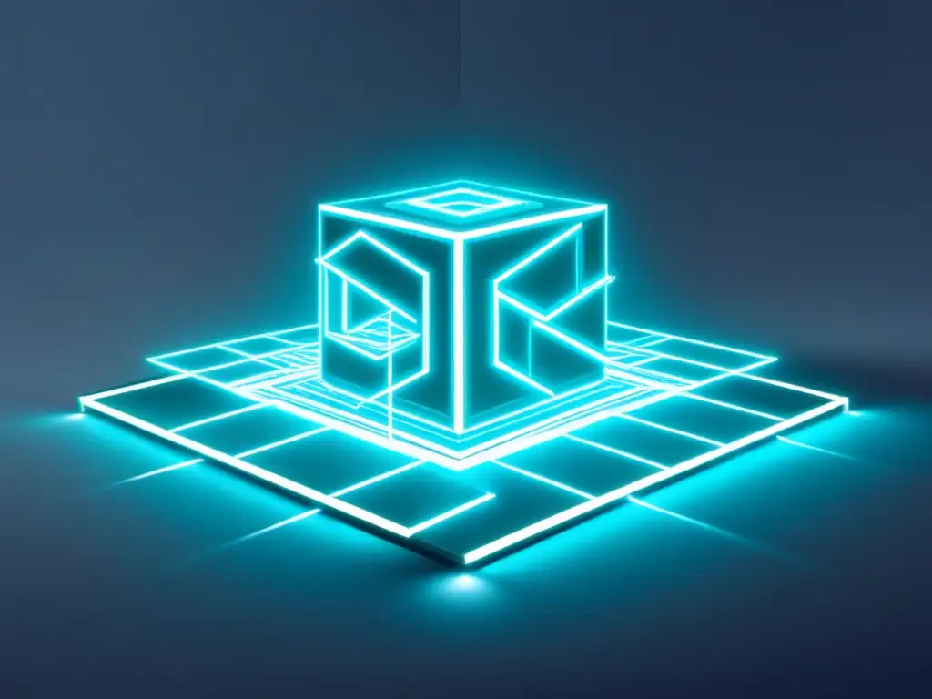 Integración de blockchain en educación superior en Uruguay Integración de plataformas educativas Blockchain en Uruguay: ilustración minimalista y futurista de una red Blockchain entrelazada con una institución educativa tradicional