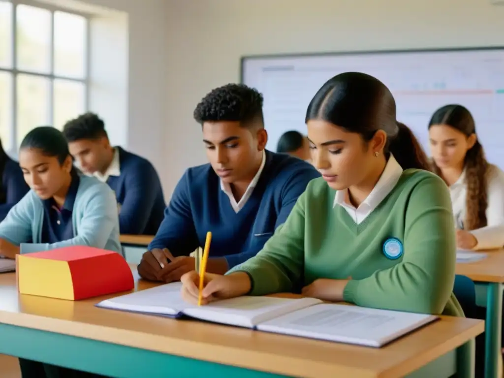 Jóvenes estudiantes en actividades de orientación vocacional en Uruguay