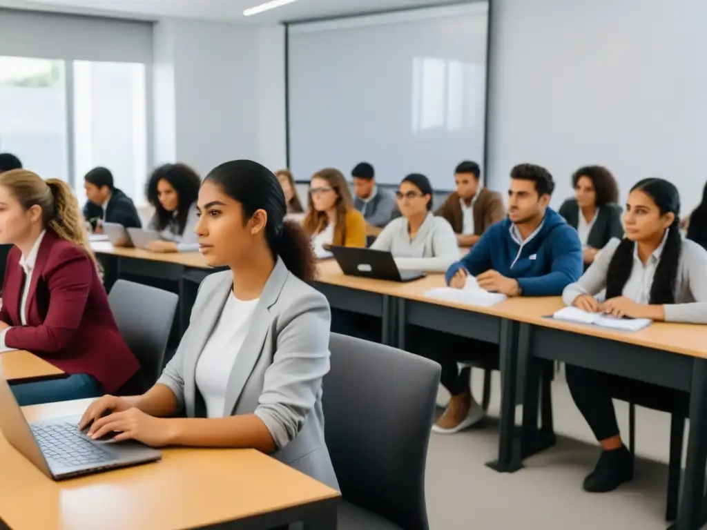 Jóvenes uruguayos en un curso de planificación financiera personal