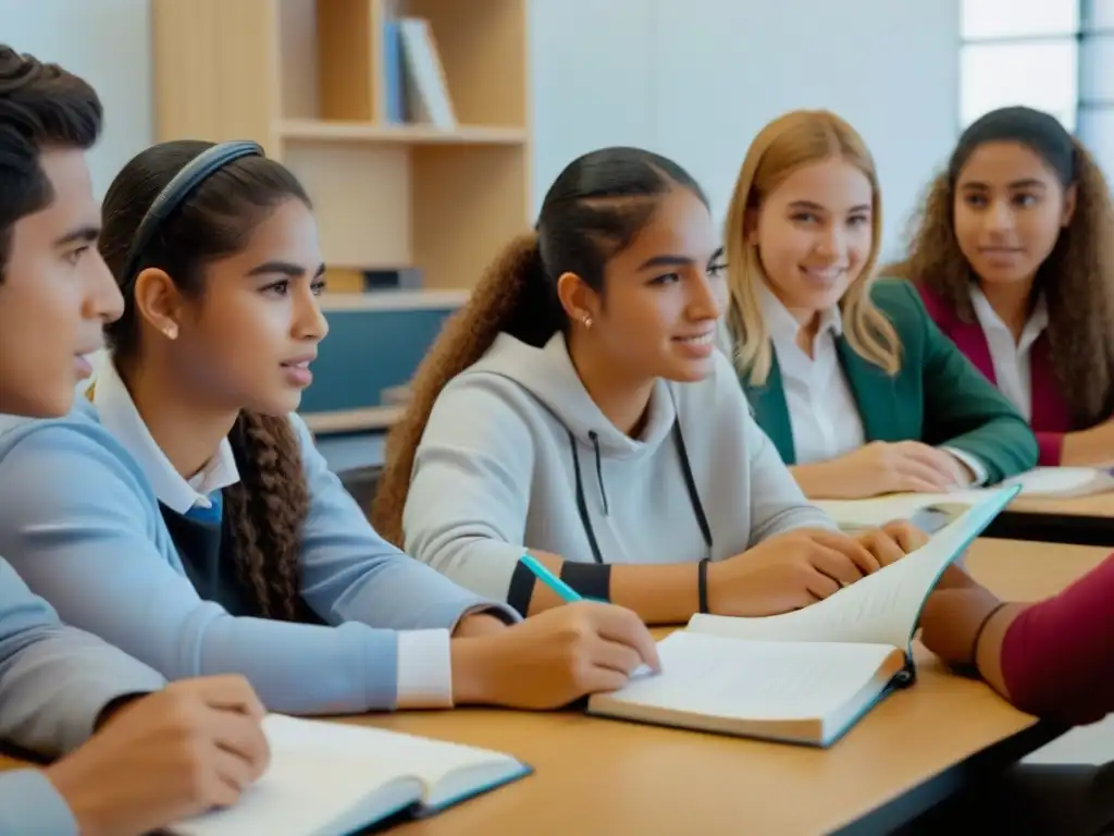 Jóvenes uruguayos aprenden educación financiera en moderno salón de clases