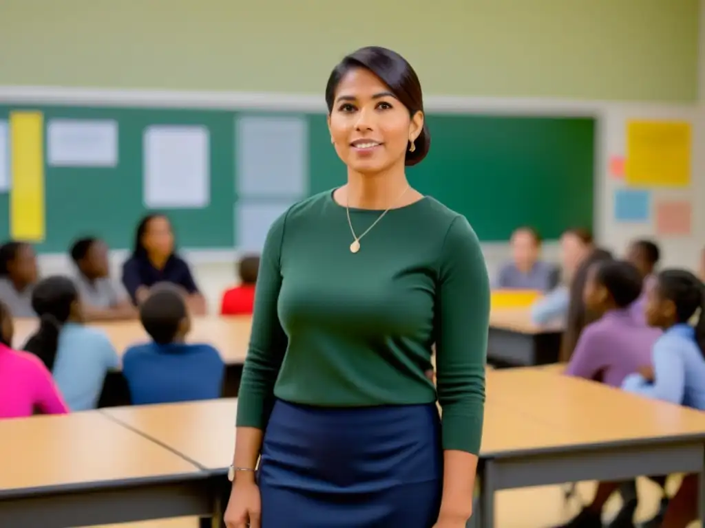 Un maestro atento y sereno lidera una capacitación docente en educación socioemocional en Uruguay