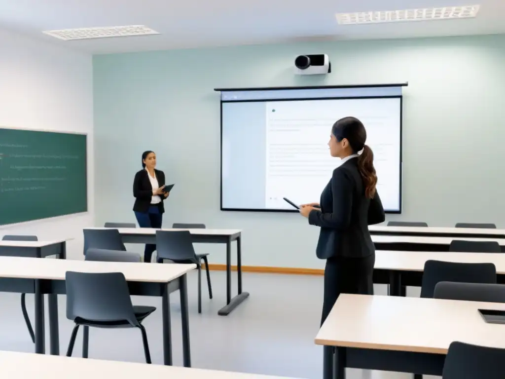 Moderno aula en Uruguay con tecnología IoT para Aprendizaje basado proyectos IoT Uruguay