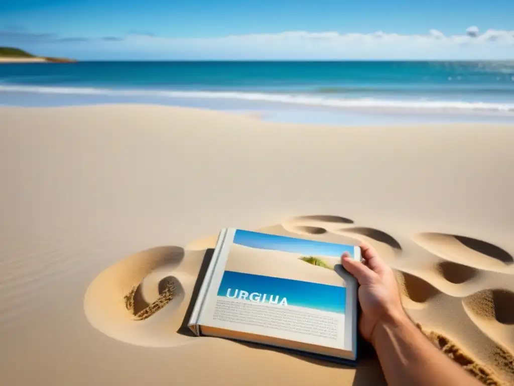 Dos niños juegan en la playa de Uruguay, simbolizando el impacto del bilingüismo en el turismo