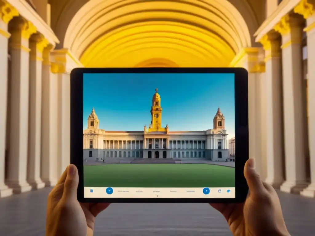 Palacio Salvo en Montevideo con Realidad aumentada en educación Uruguay