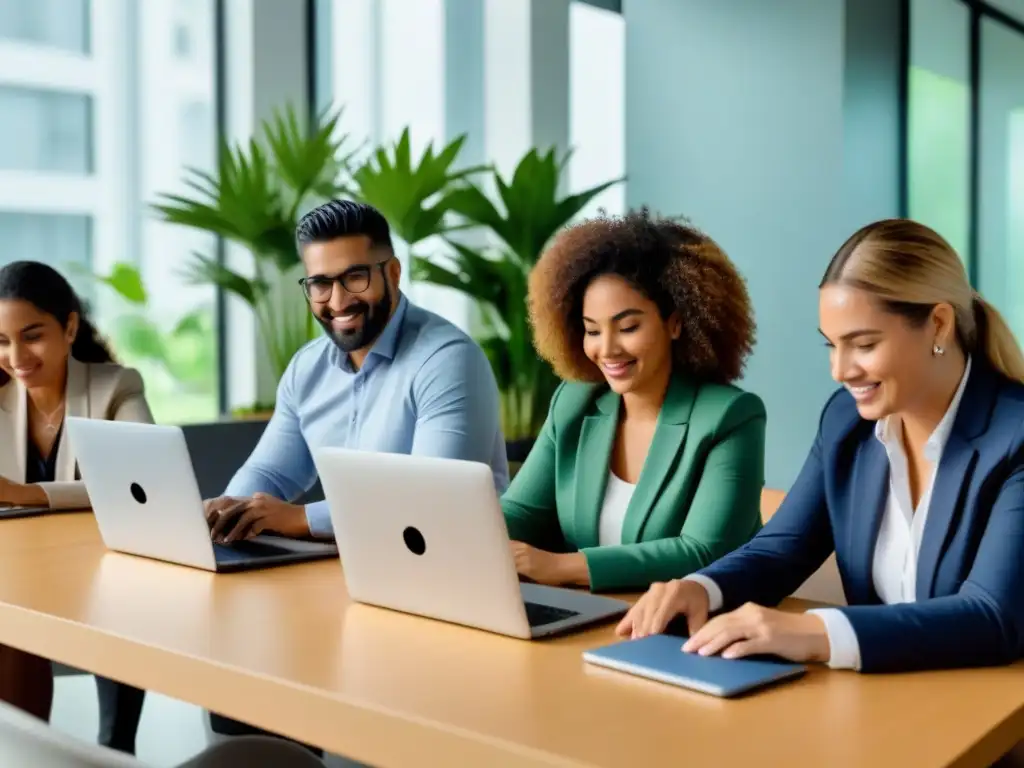 Profesionales diversos participando en cursos online gratuitos en Uruguay