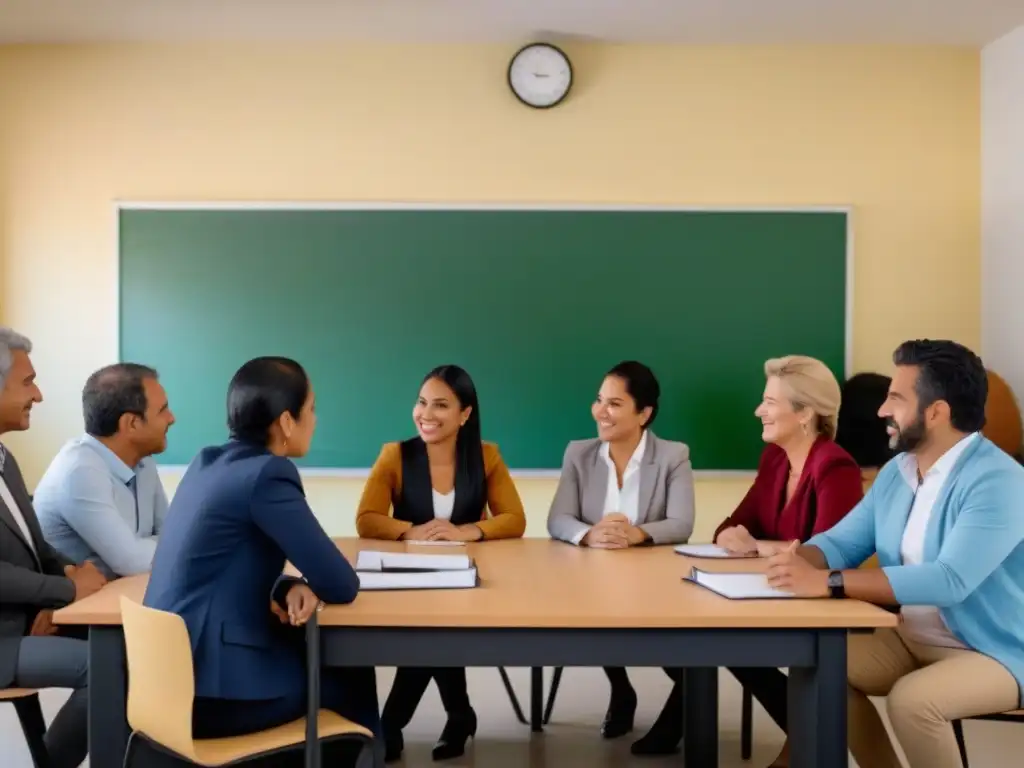 Profesionales de la formación docente en Uruguay colaboran en aula moderna