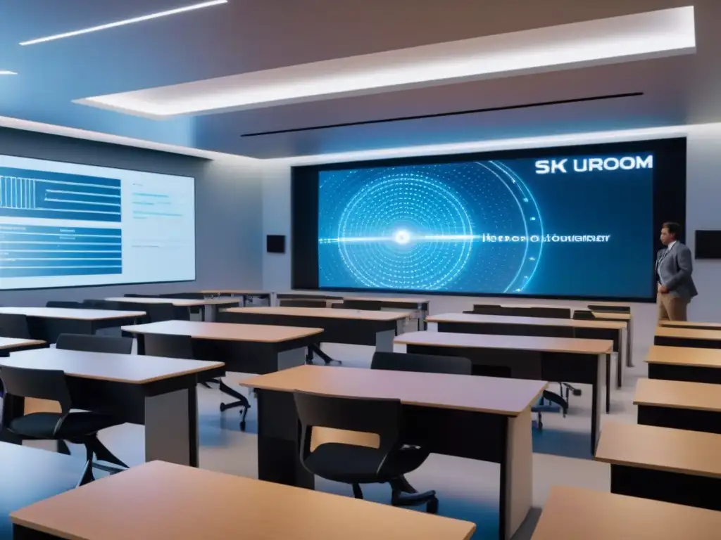 Sala de clases futurista en Uruguay con inteligencia artificial integrada