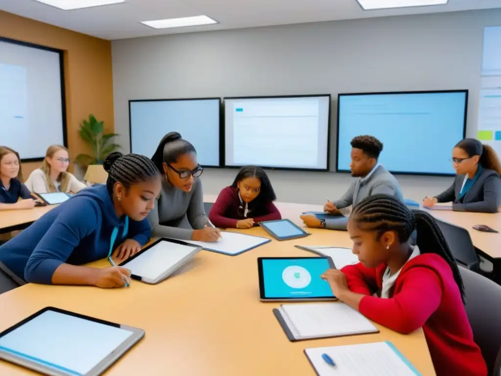 Vibrante aprendizaje basado en proyectos en aula moderna de Uruguay